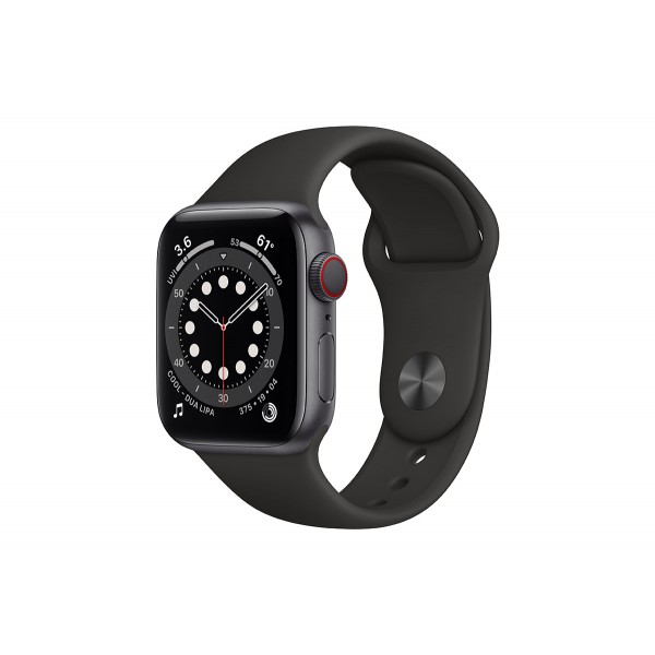 Reloj Apple Watch Serie 6 GPS + Cellular Caja 40mm Aluminio Gris Espacial y correa deportiva Negra