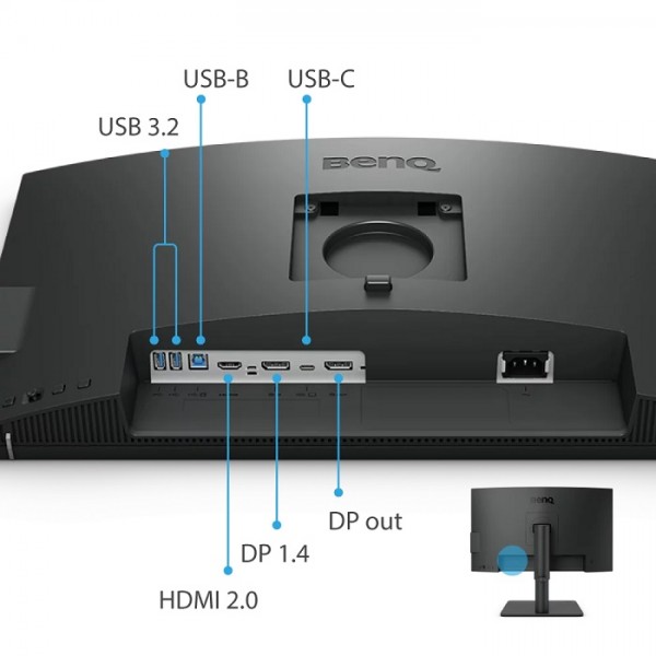 MONITOR BENQ para diseñadores de 25 pulgadas con QHD, 95 % P3, HDR, USB-C | PD2506Q