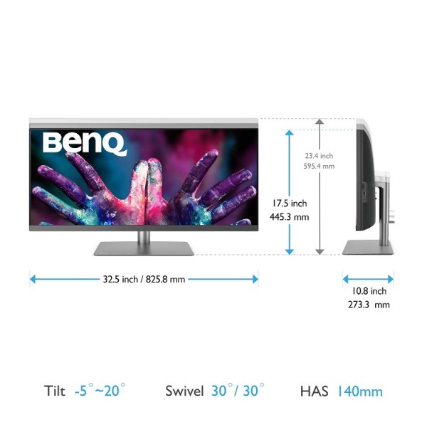 Monitor Benq ultrawide para diseño y edición de vídeo de 34 pulgadas , WQHD, P3, HDR | PD3420Q