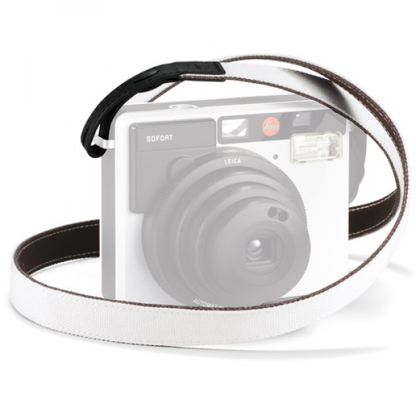 Correa Leica para cámara de película instantánea Sofort (blanco / negro) Ref: 19512