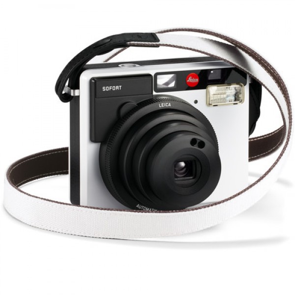 Correa Leica para cámara de película instantánea Sofort (blanco / negro) Ref: 19512