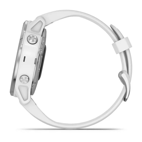 Reloj Garmin fenix 6S plata, blanco con correa blanca Ref: 010-02159-00 (Garantía Garmin España)